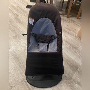 BABYBJORN BOUNCER COTTON/JERSEY BLACK/Blue/GRAY